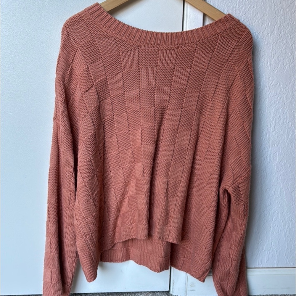Ces Femme Red Crew Neck Sweater